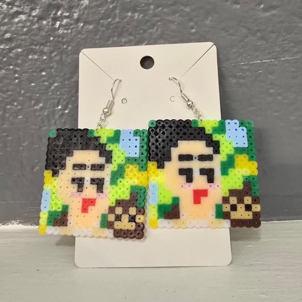 Frida Kahlo Perler Bead Earrings